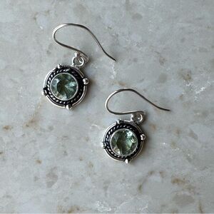 NWOT Sundance Woodland Shimmer Earrings, Green Amethyst, Sterling Silver